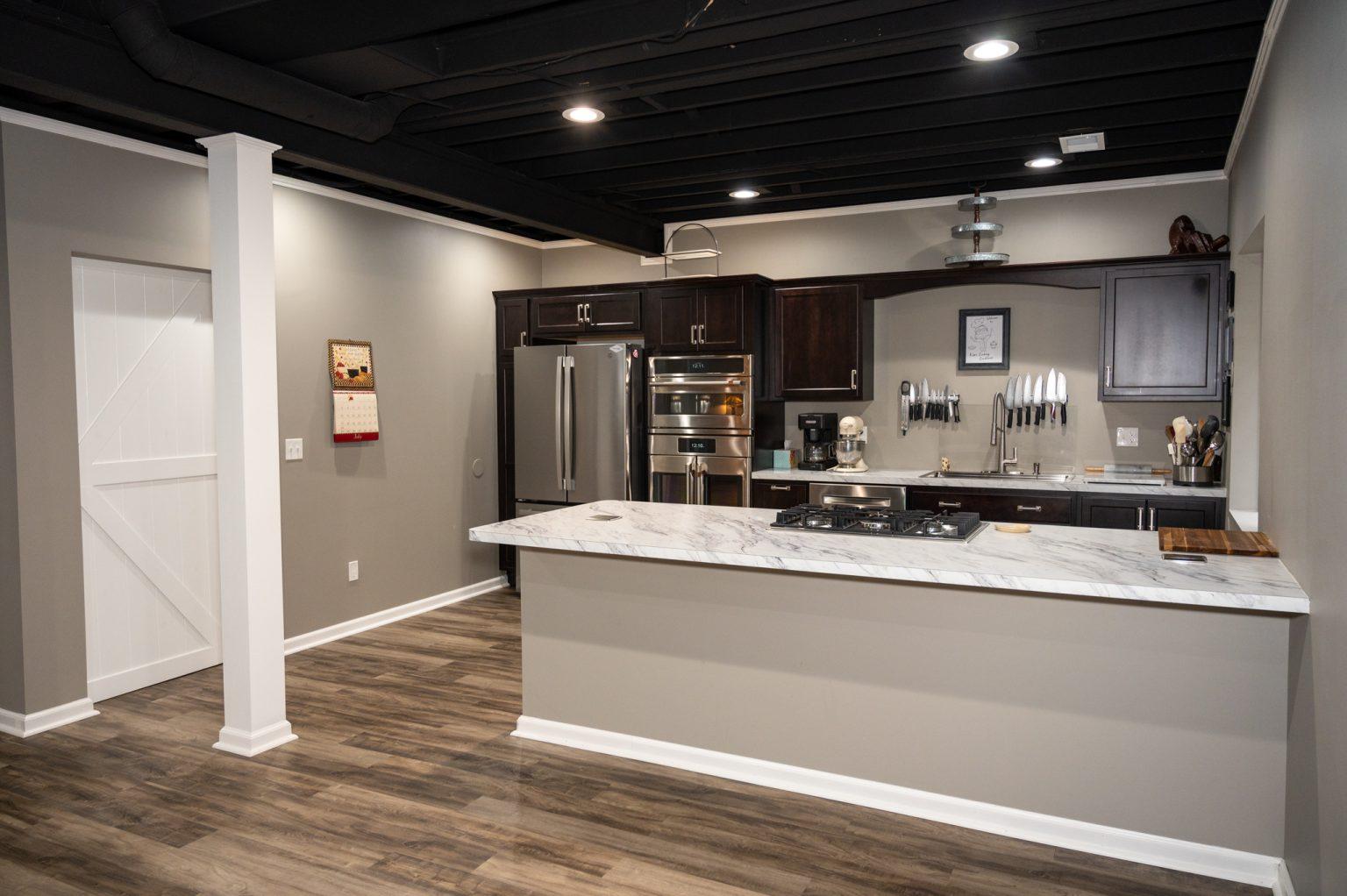 Finished Basement in Auburn Hills, MI with Large Kitchen for Cooking Classes