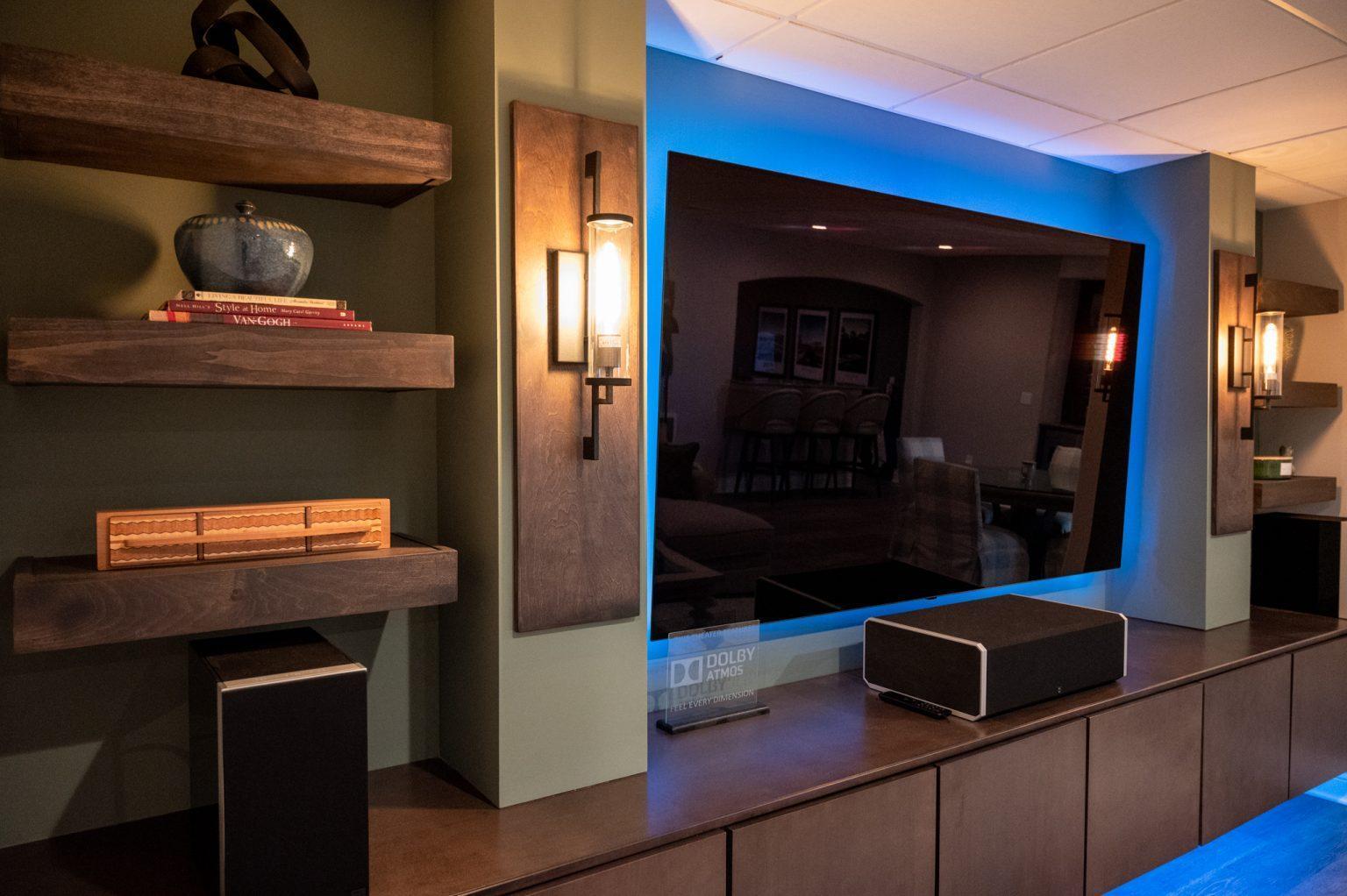 Finished Basement in Clarkston, MI with a Golf Simulator