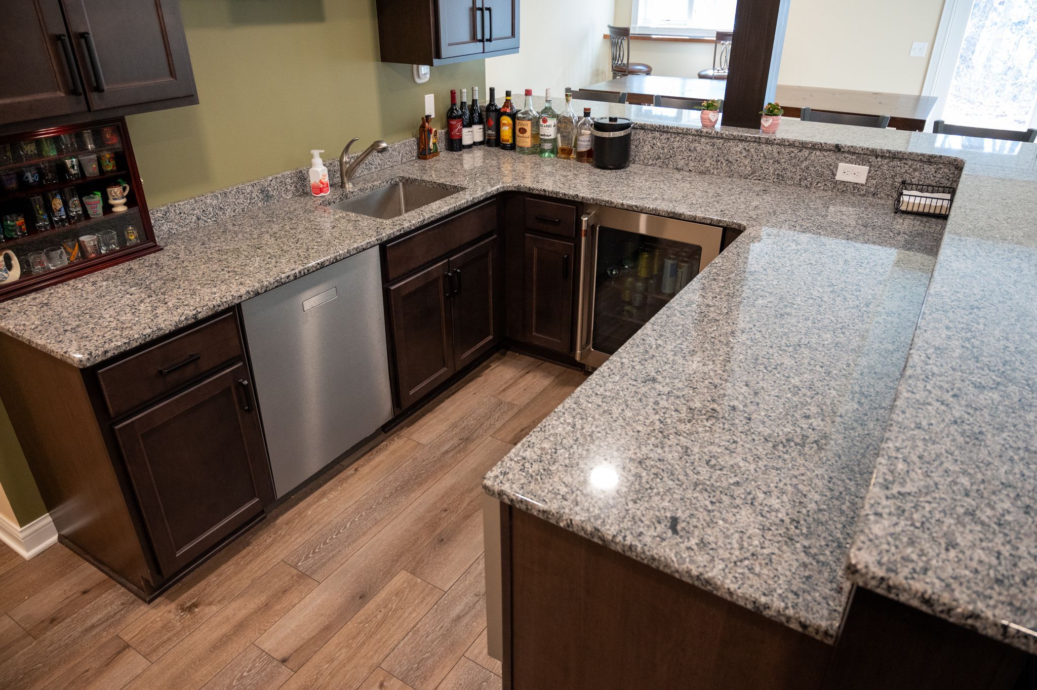 Finished Basement with Bar and Home Gym in Brighton, MI