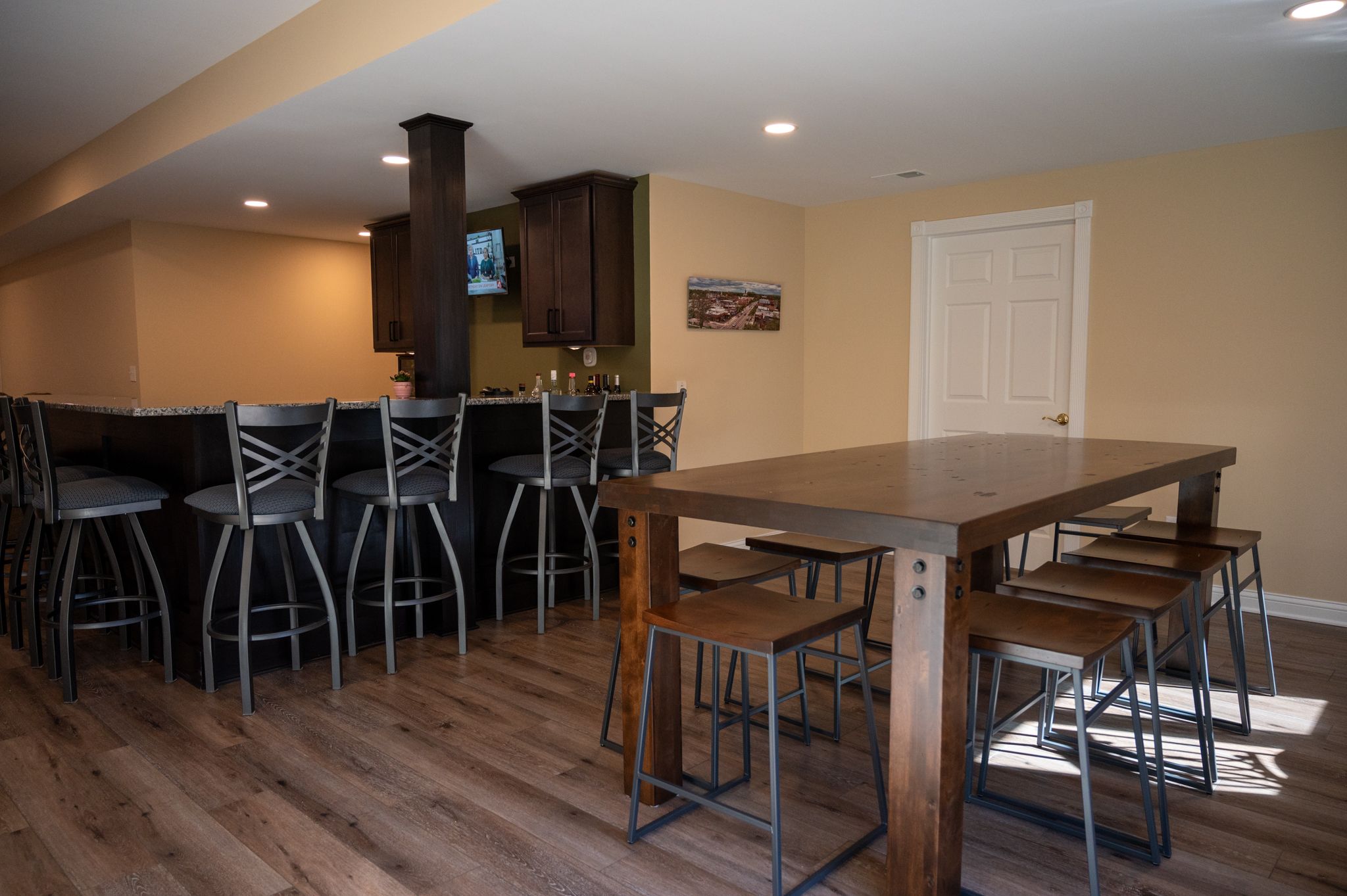Finished Basement with Bar and Home Gym in Brighton, MI