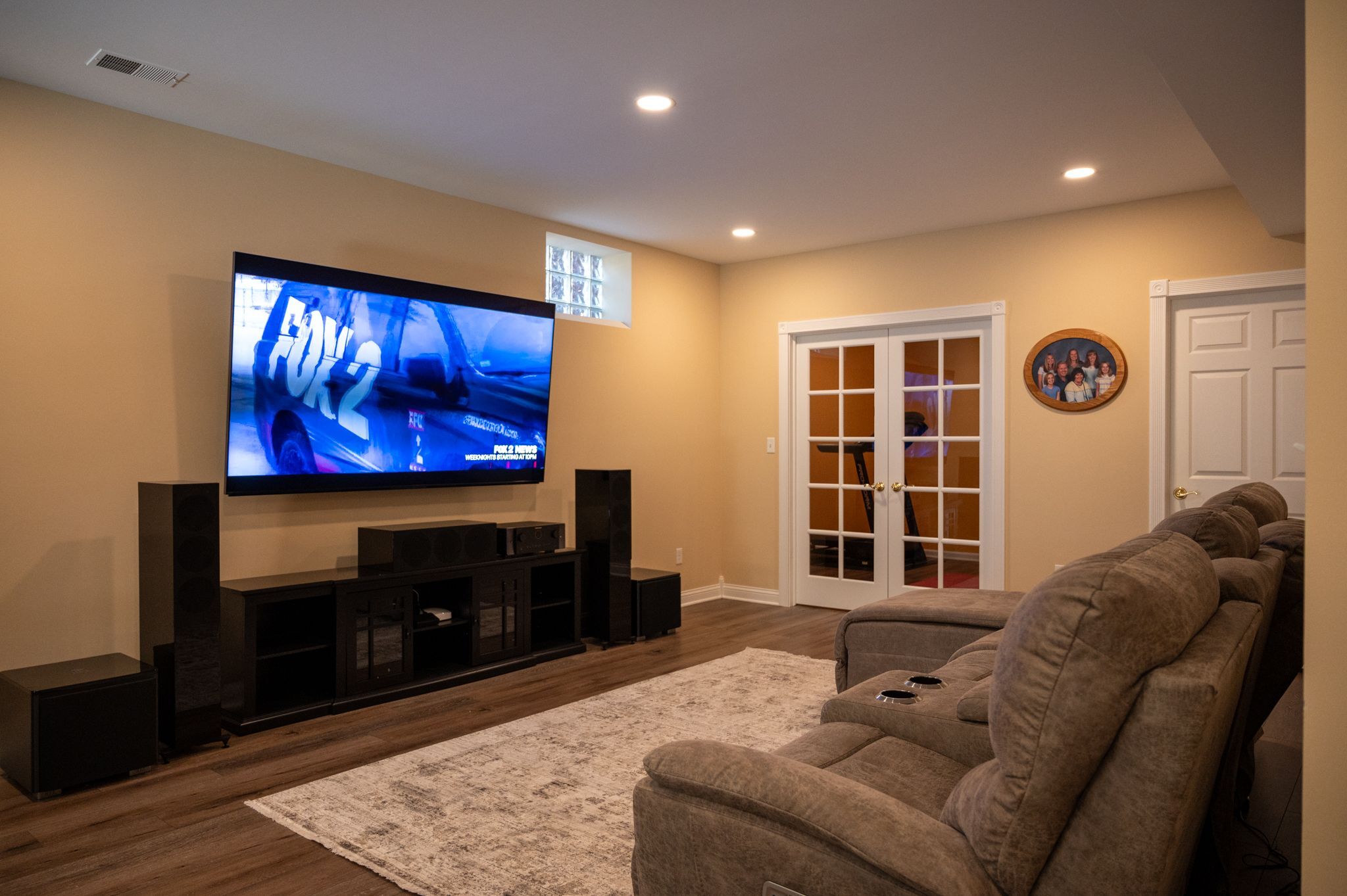 Finished Basement with Bar and Home Gym in Brighton, MI
