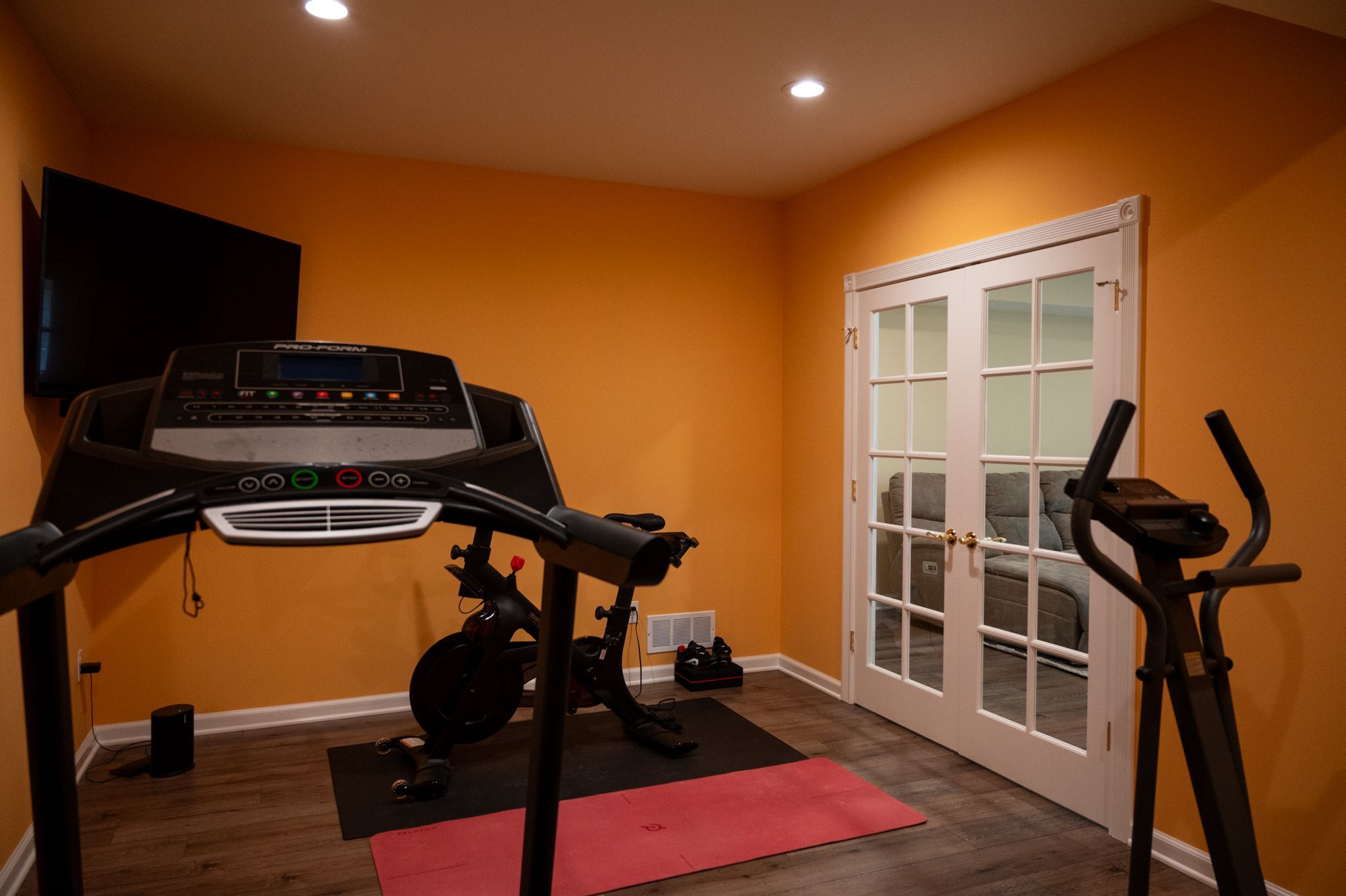 Finished Basement with Bar and Home Gym in Brighton, MI