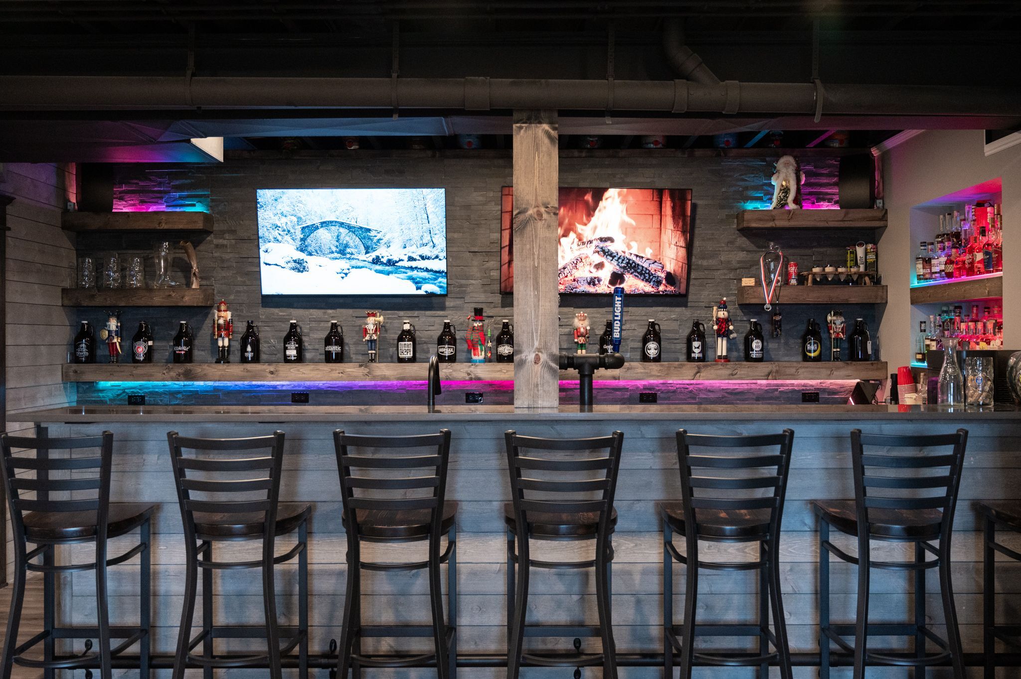 Finished Basement with Bar, Bathroom, Gym and Secret Room in Ann Arbor, MI