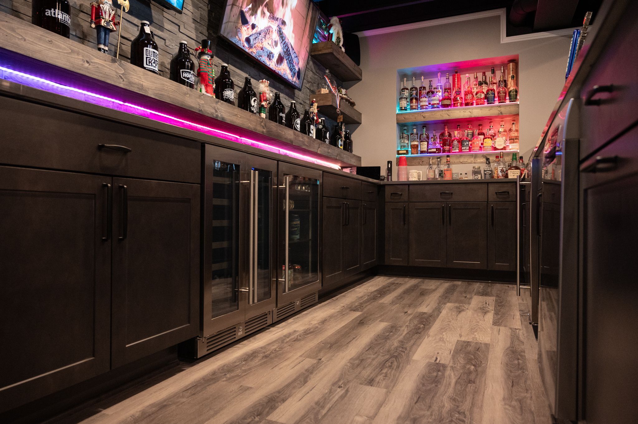 Finished Basement with Bar, Bathroom, Gym and Secret Room in Ann Arbor, MI