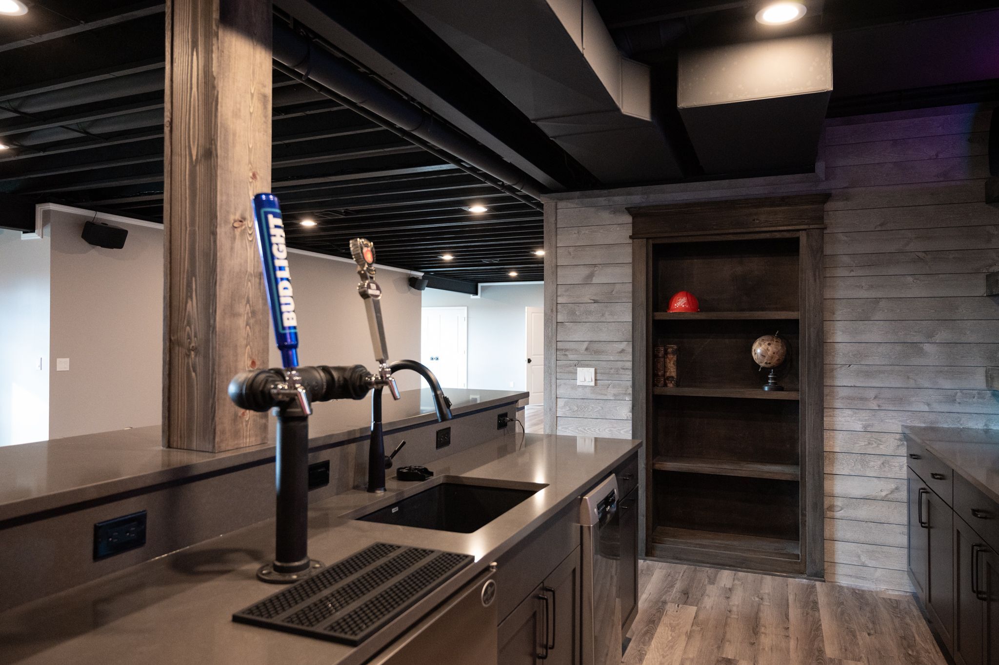 Finished Basement with Bar, Bathroom, Gym and Secret Room in Ann Arbor, MI