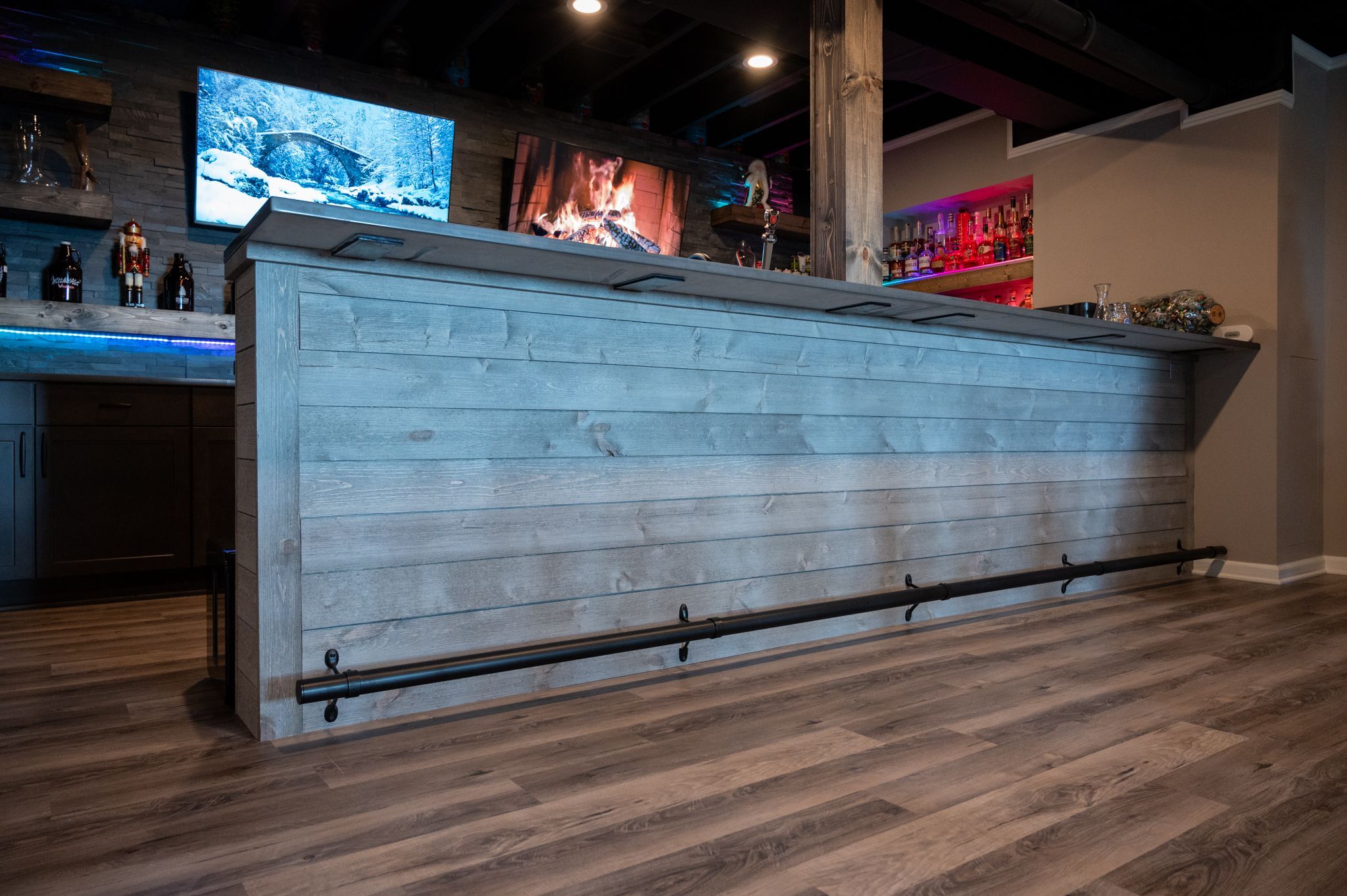 Finished Basement with Bar, Bathroom, Gym and Secret Room in Ann Arbor, MI
