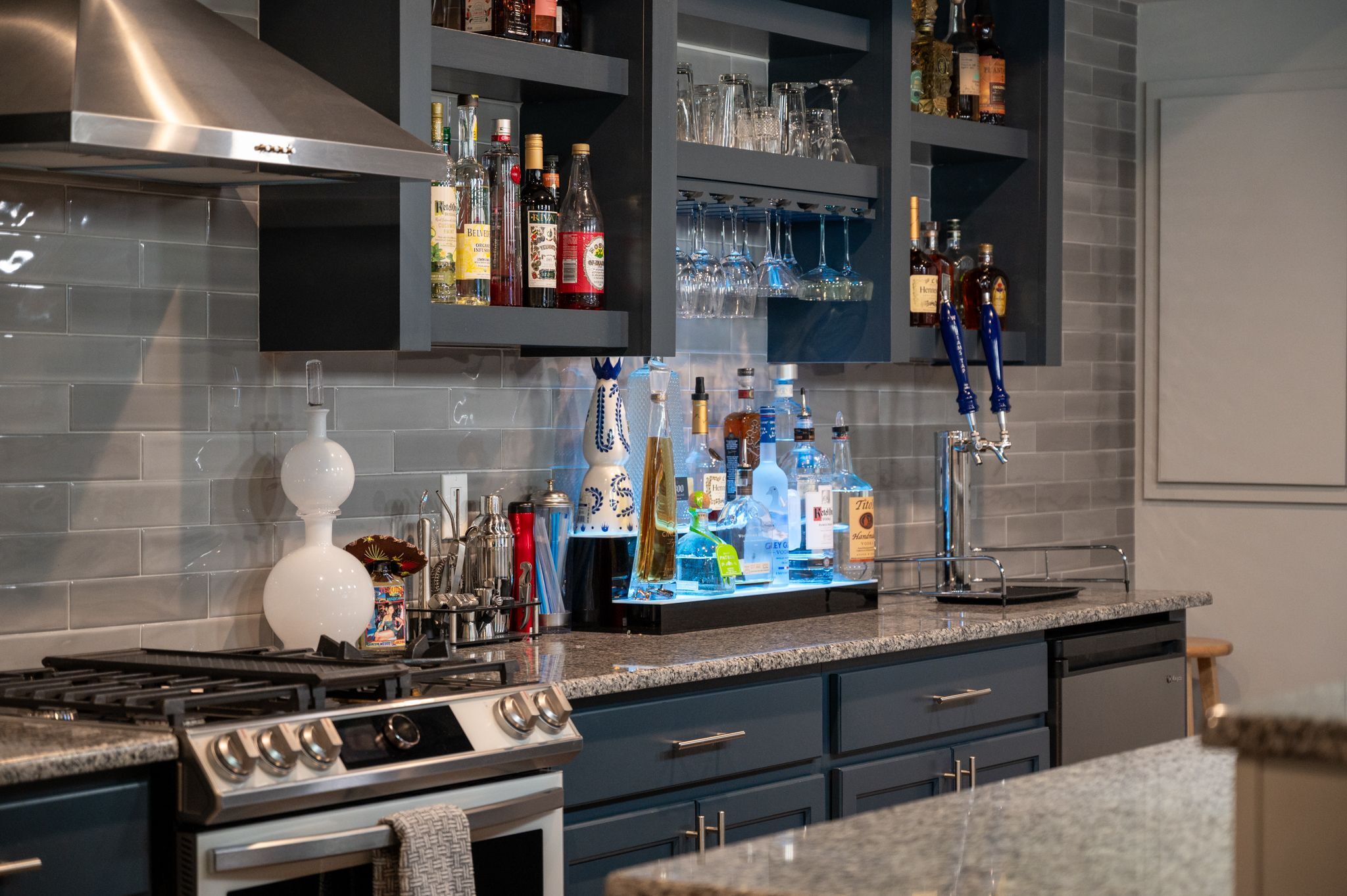 Finished Basement with Bar, Wine Room and Full Bath in Troy, MI