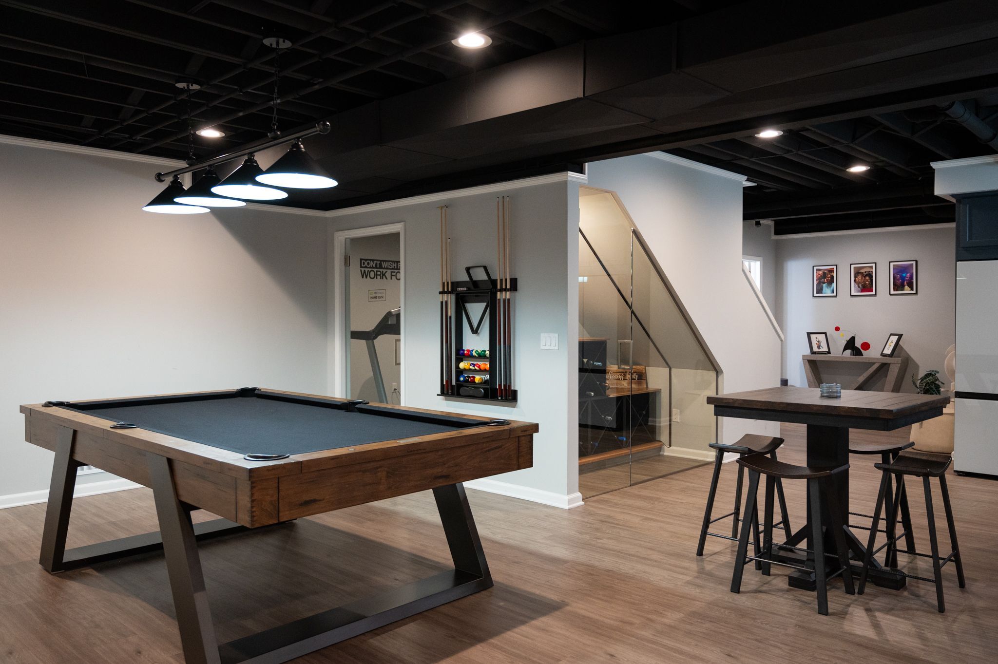 Finished Basement with Bar, Wine Room and Full Bath in Troy, MI