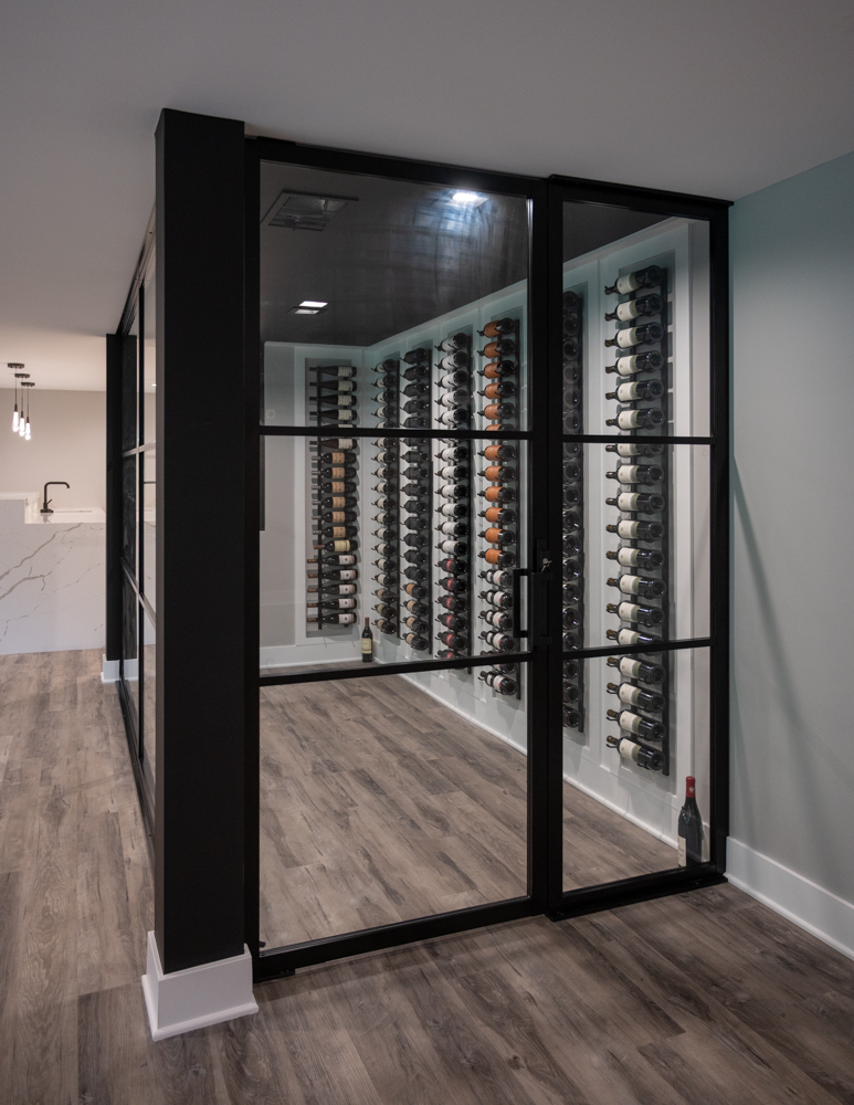 Finished Basement with Bar, Wine Room, Bathroom, Gym and Golf Simulator in Rochester, MI