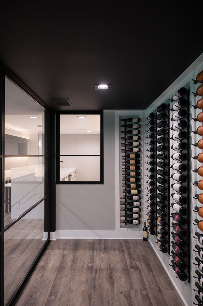 Finished Basement with Bar, Wine Room, Bathroom, Gym and Golf Simulator in Rochester, MI