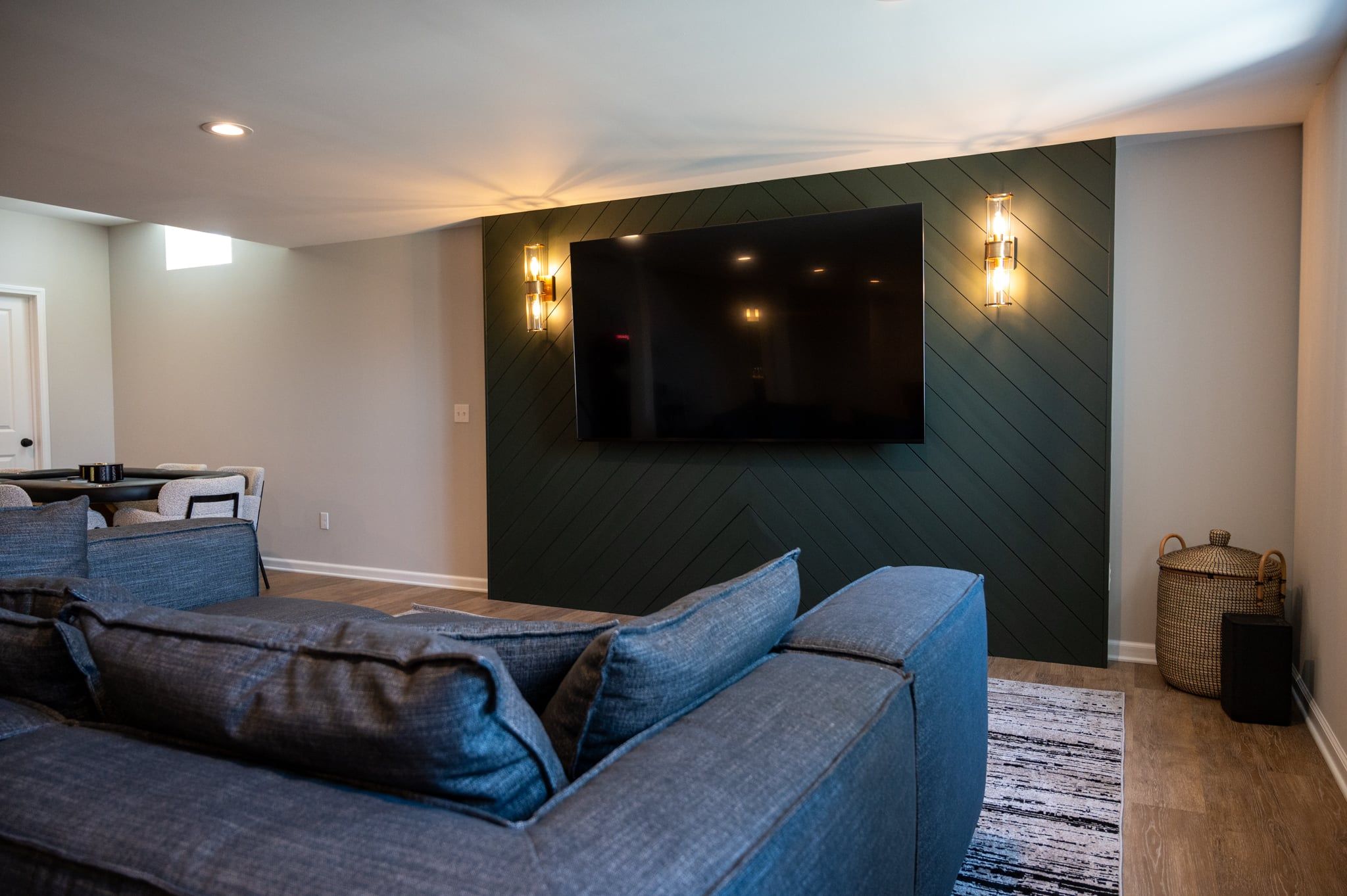 Finished Basement with Custom Bar, Jam Room, Home Gym in Oakland Twp., MI