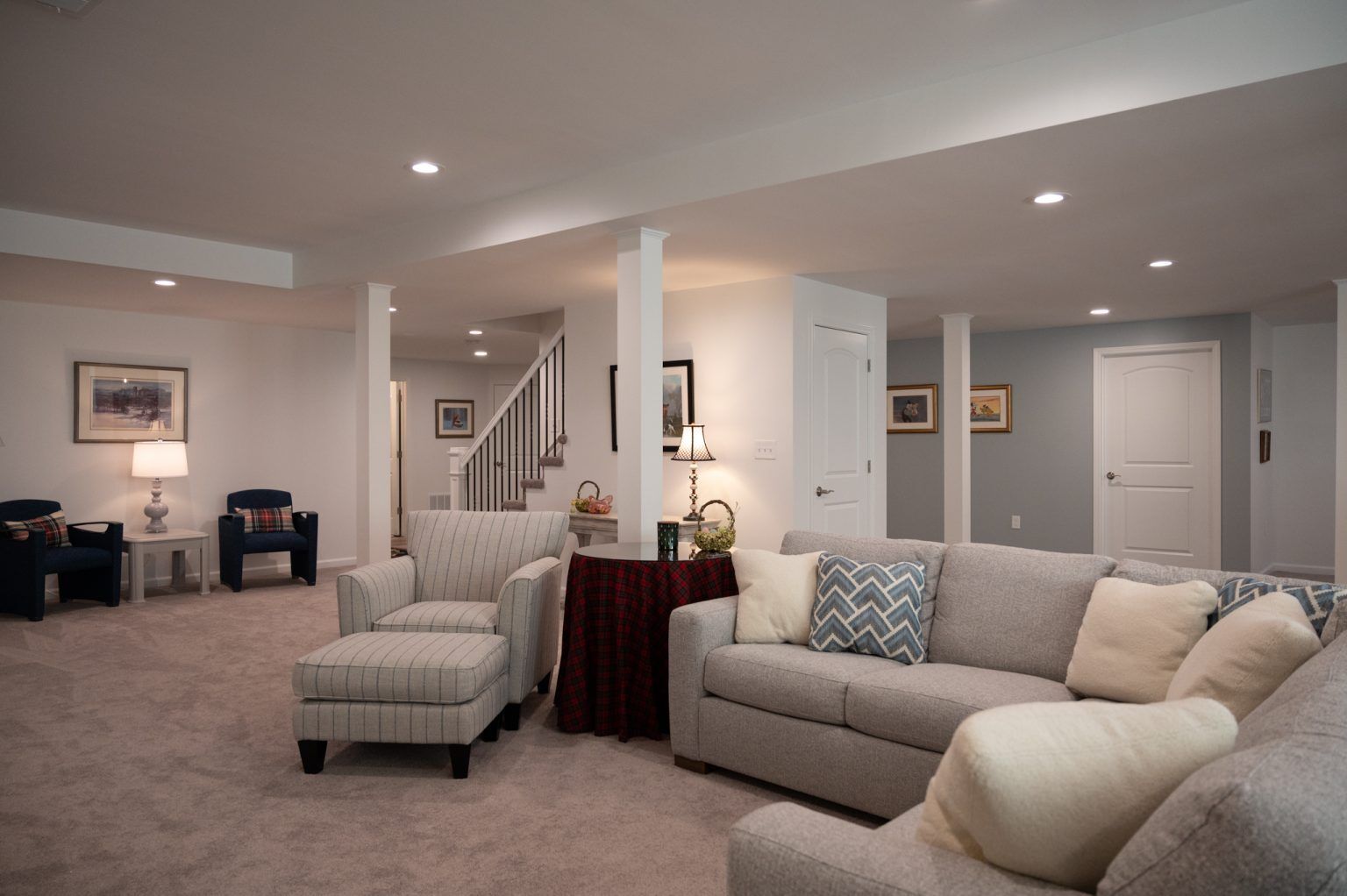 Finished Basement with Full Bar, Living Room and Bathroom in Oakland Twp., MI