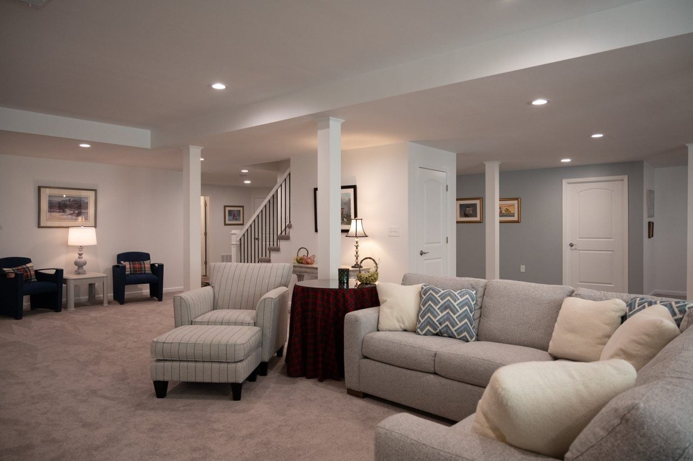 Finished Basement with Full Bar, Living Room and Bathroom in Oakland Twp., MI