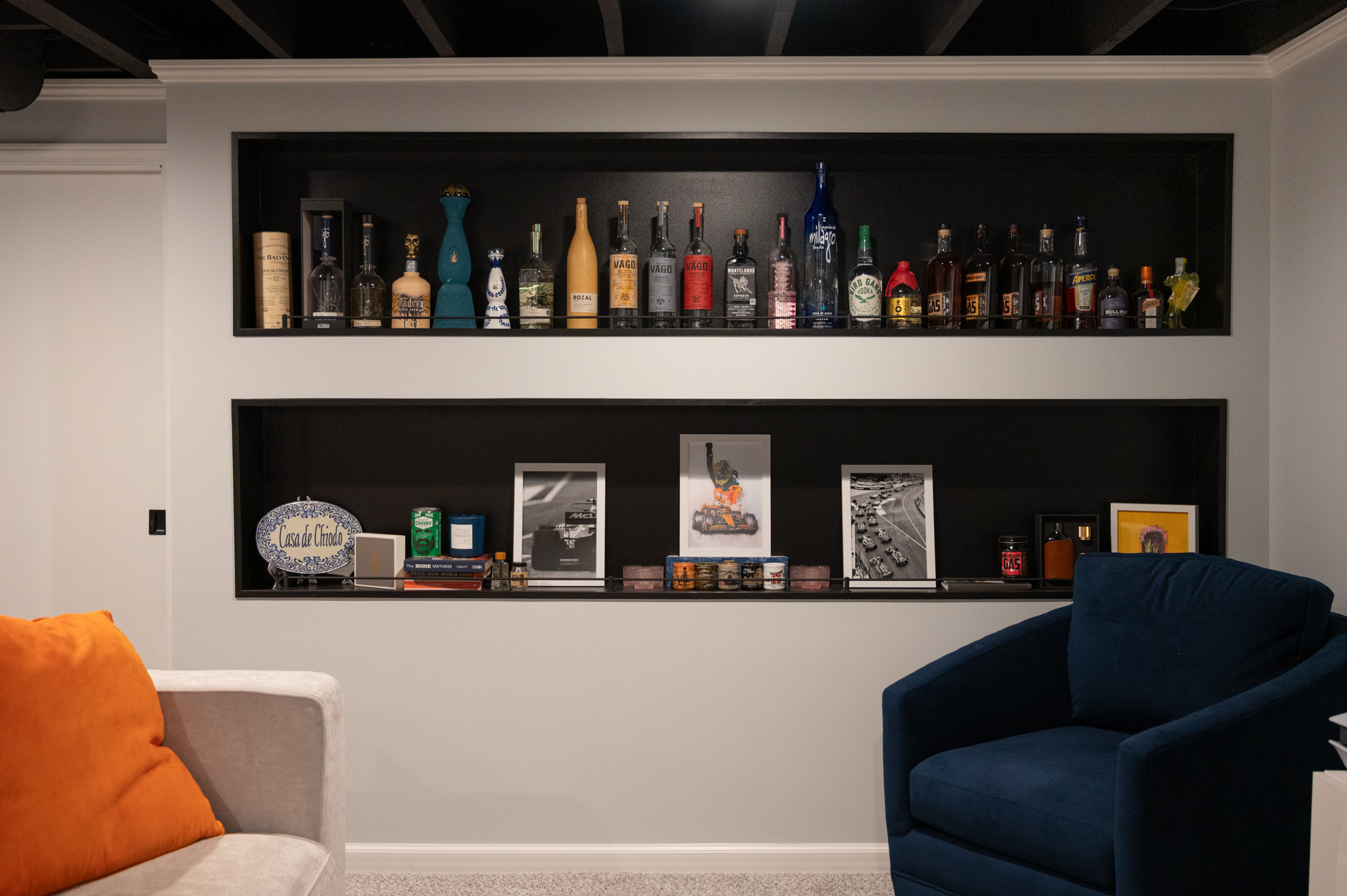 Finished Basement with Home Office and Laundry Room in Royal Oak, MI
