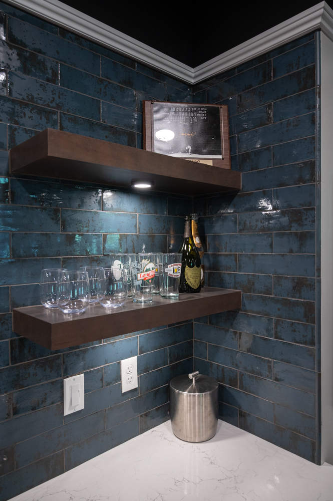 Finished Basement with Wet Bar, Gym and Bathroom in Ann Arbor, MI