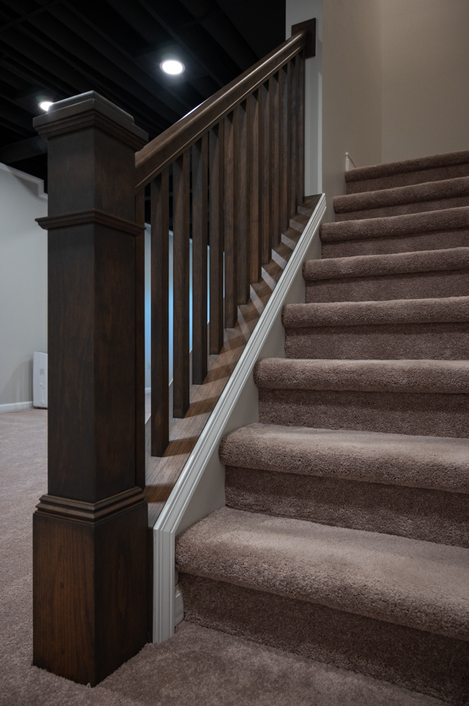 Finished Basement with Wet Bar, Gym and Bathroom in Ann Arbor, MI