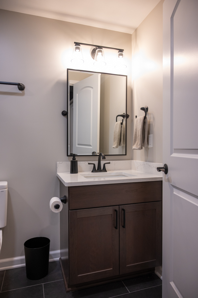 Finished Basement with Wet Bar, Gym and Bathroom in Ann Arbor, MI