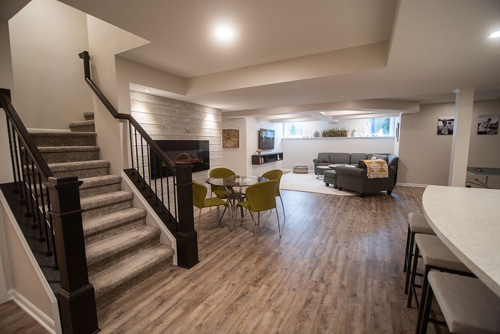 Finished Basement with Gym, Bathroom and Laundry Room in Highland, MI 