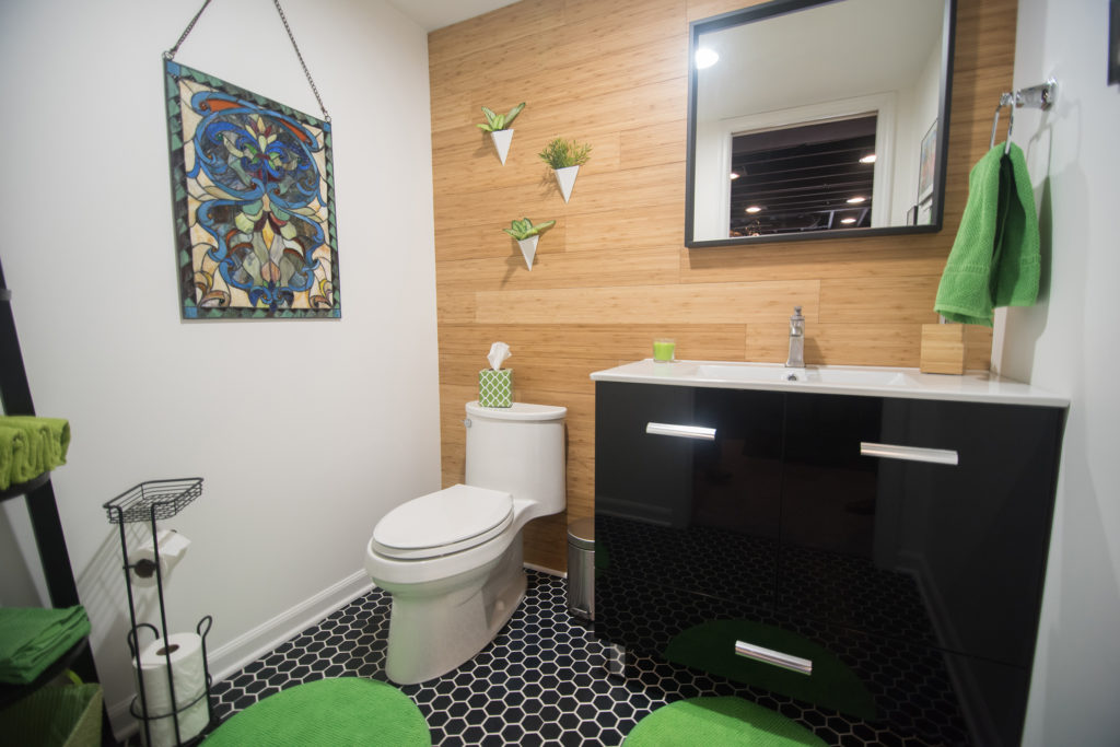 Accent wall in a bathroom