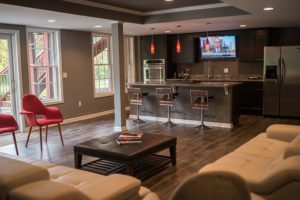 canton michigan finished basement with walk out