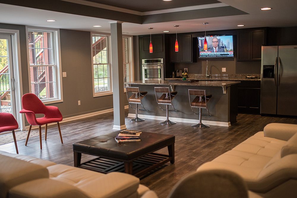 canton michigan finished basement with walk out