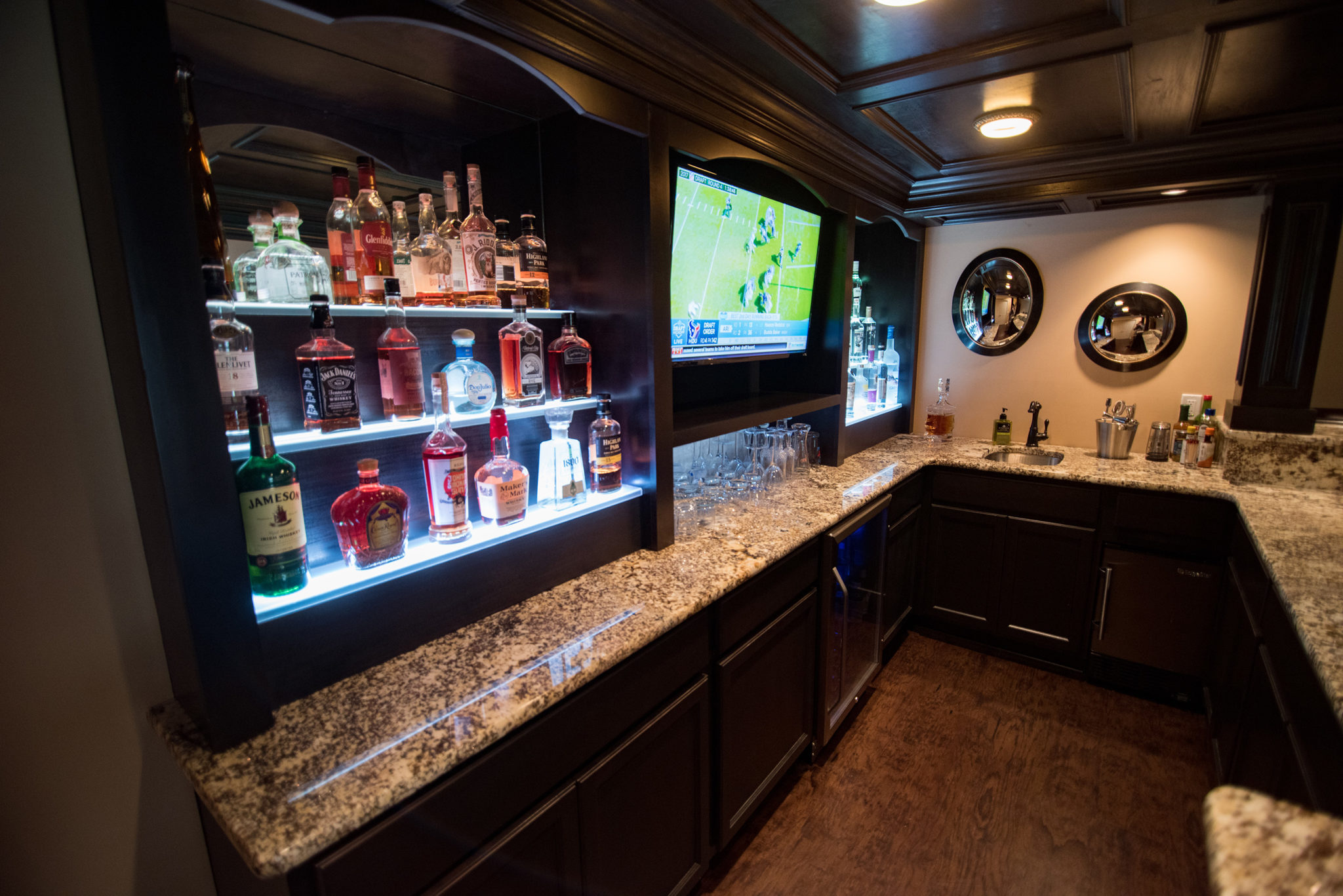 Project Gallery Finished Basement PubStyle Bar, Novi MI