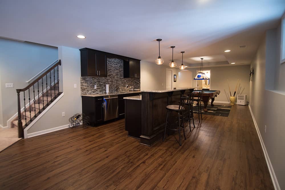 Rochester Mi Basement Remodel With Kitchen And Bathroom