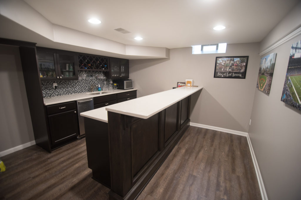 Troy Mi Finished Basement With Traditional Design Finished