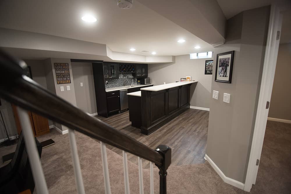 Troy Mi Finished Basement With Traditional Design Finished