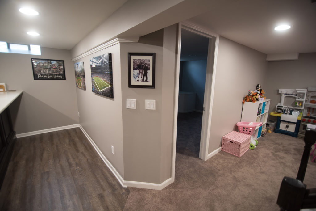 basement bedroom for visiting guests
