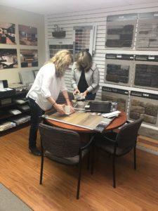 Women in a a showroom