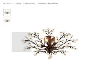 Basement lighting chandelier option