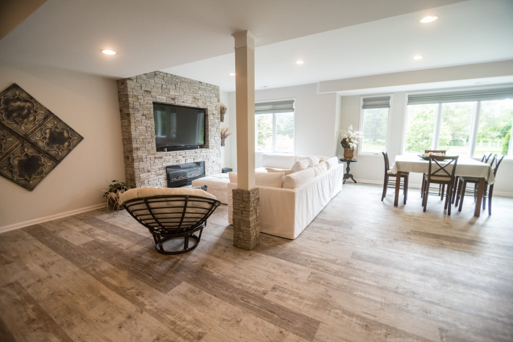 large daylight windows in walkout basement with tons of natural light
