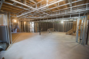 Basement ready to be finished