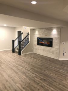 Painting and trim installation