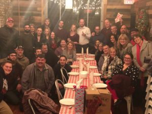 Finished basements team at a holiday party