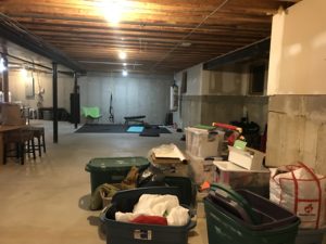 Basement floor plan options for workout area