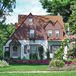 Front of a home on a sunny day
