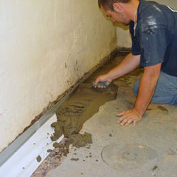 Man restoring the floor