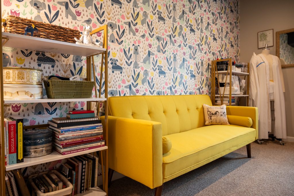Finished basement sewing room in Pittsfield Twp. Ann Arbor, Michigan