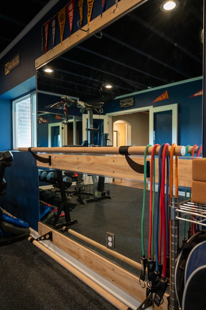 Finished basement home gym in Pittsfield Twp. Ann Arbor, Michigan