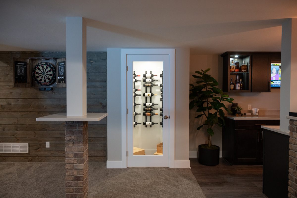 Finished Basement with Bar and Bathroom in Grand Rapids, MI Basements