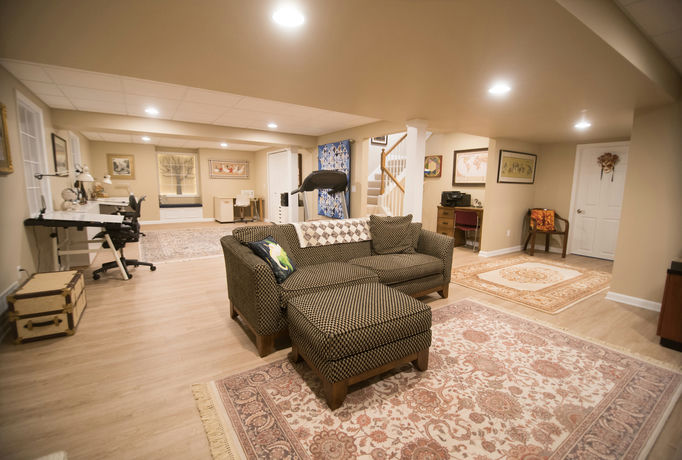 finished basement Plymouth After