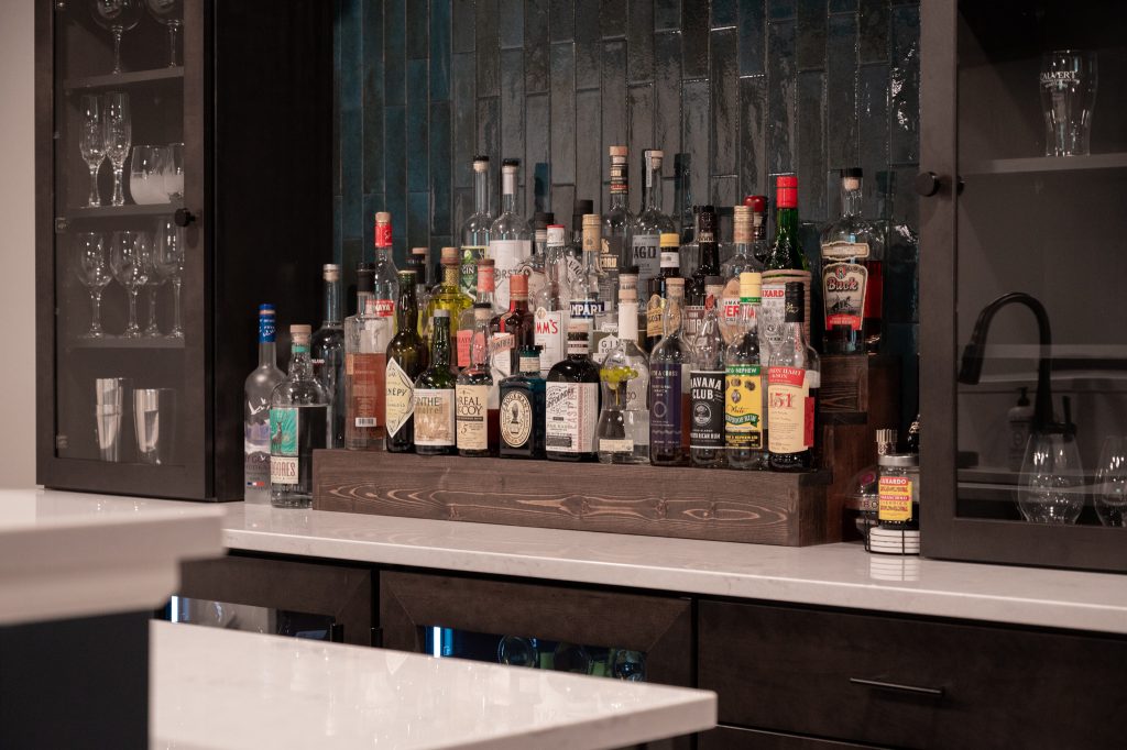 Bar in finished basement in Canton, MI