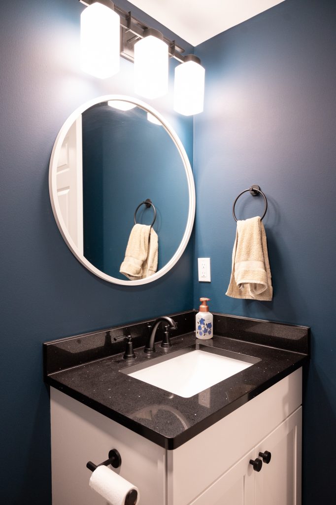 Bathroom in finished basement, Canton, MI