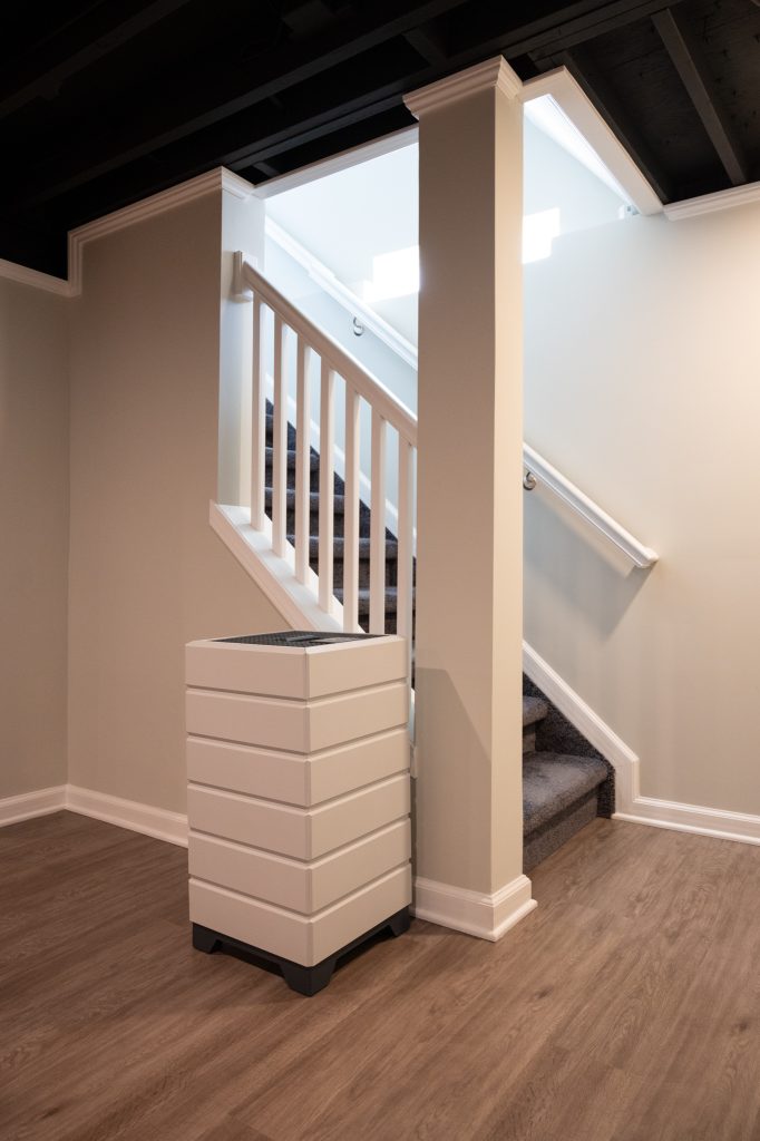 Aspen Air Purifier in finished basement by Basements Plus