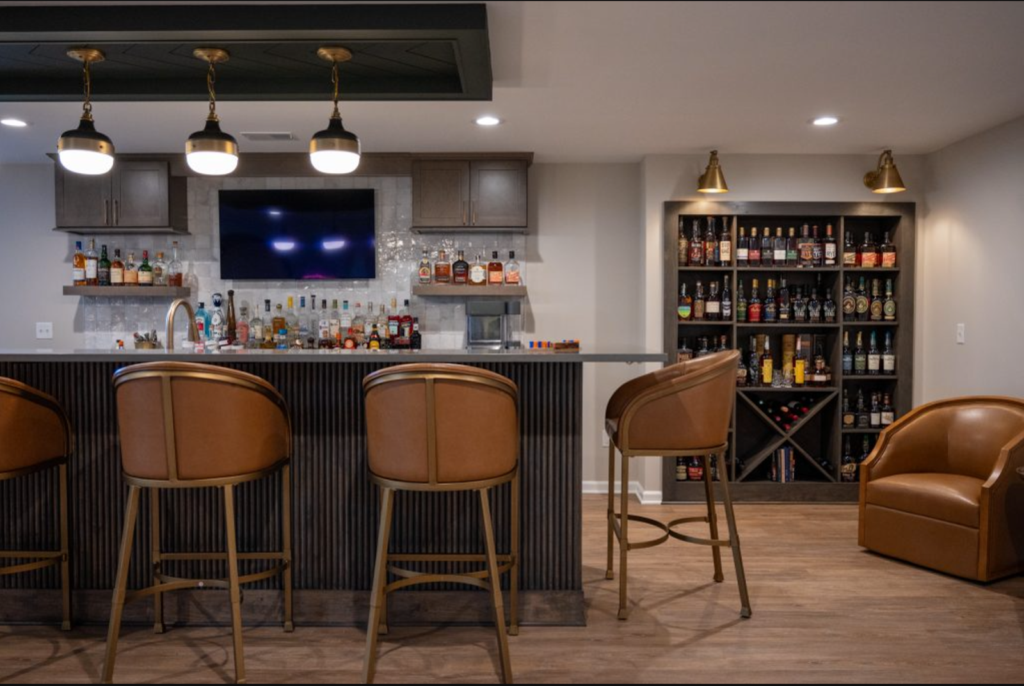 basement man cave wet bar