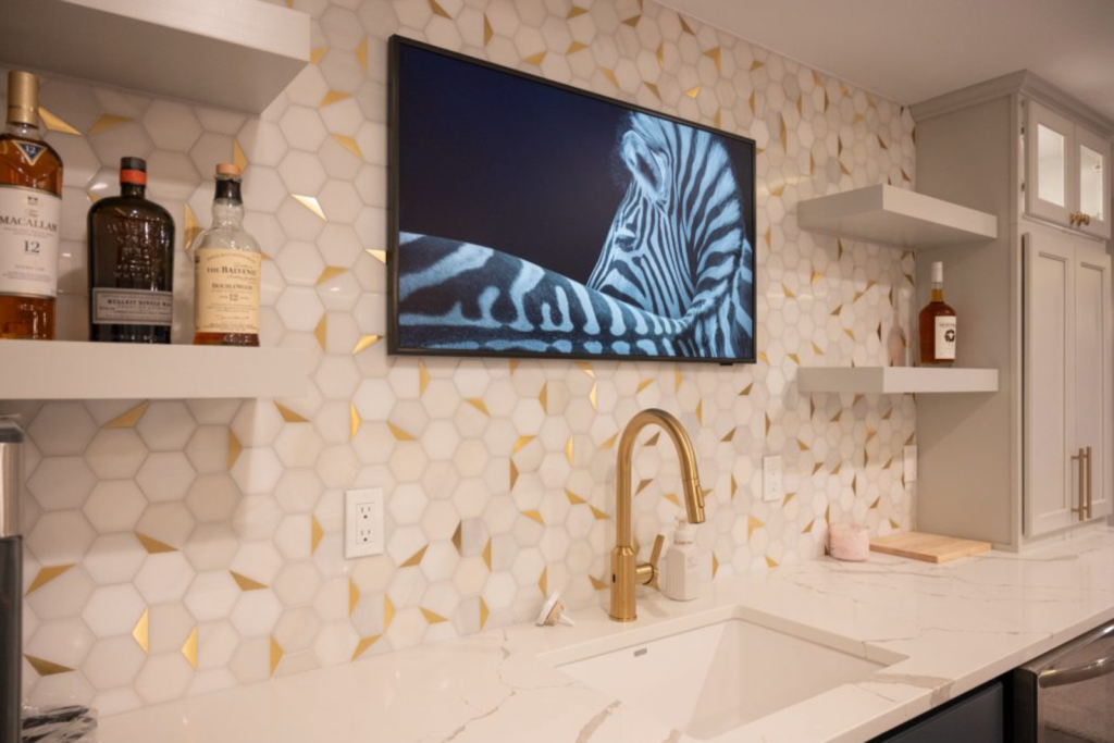 10x10 kitchen remodel, brass sink, image, custom designed walls
